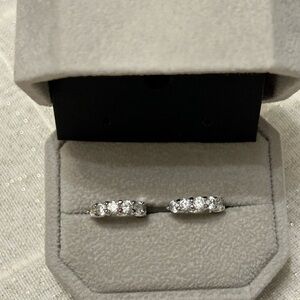 Elegant Silver Hoop Earrings 14mm hoop diameter